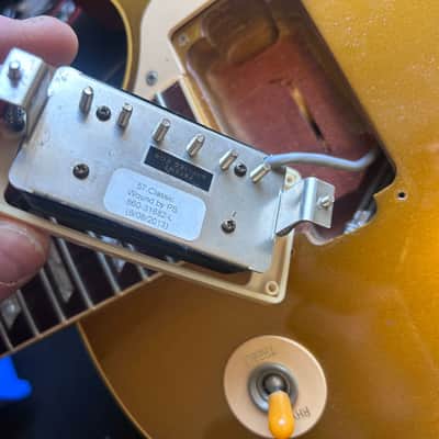 1996 Gibson Custom Shop LPR-7 1957 Les Paul Standard Reissue Goldtop w/OHSC image 14