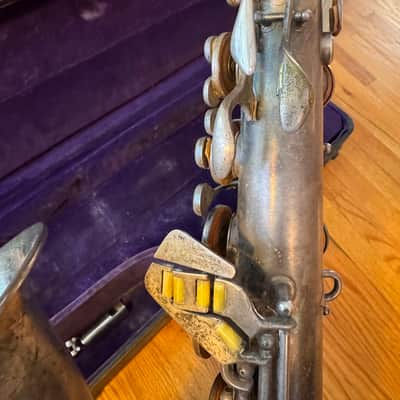 CG Conn 10M Tenor Low Pitch 310690 1944 - Silver plated image 20