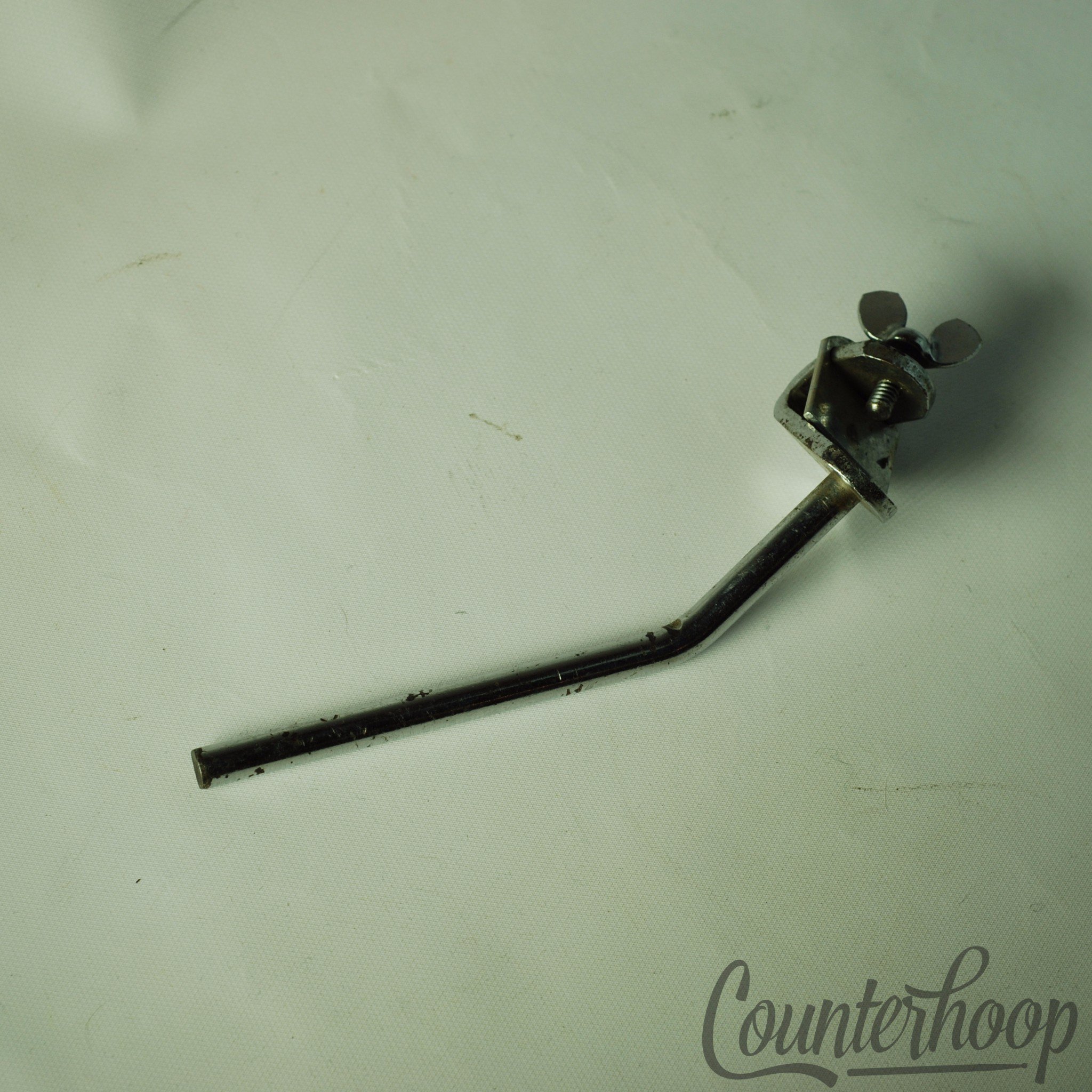 Ludwig Bass Drum Clamp-On Spur Mount Fixed Spike/Leg Chrome Vintage 50s WFL W&A — main photograph