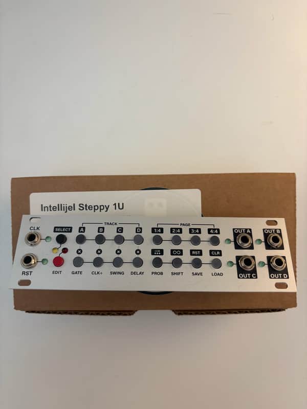 Intellijel Steppy 1U 4-Track 64-Step Step Sequencer Eurorack Synth Module 2018 - Present - White image 1