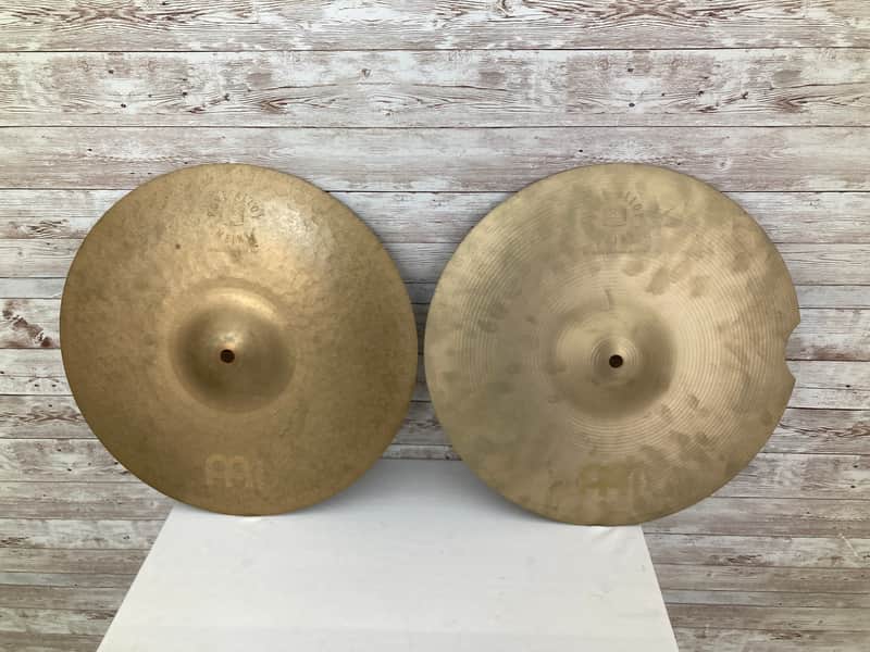 Used Meinl 14" Pure Alloy Quick Snad Hi-Hat Cymbals (Pair) image 1