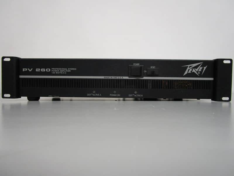 Peavey PV 260 Professional Stereo Power Amplifier, 130 Watts x 2