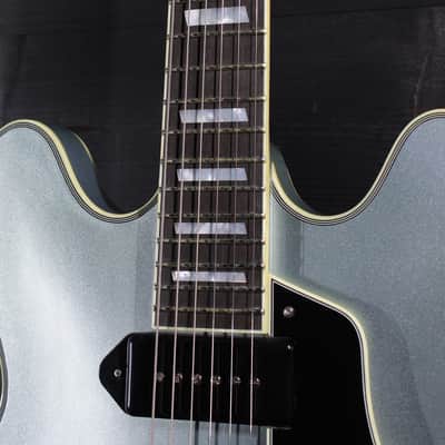 Eastman T64 Trapeze Iced Blue Metallic Hollowbody Electric Guitar image 22