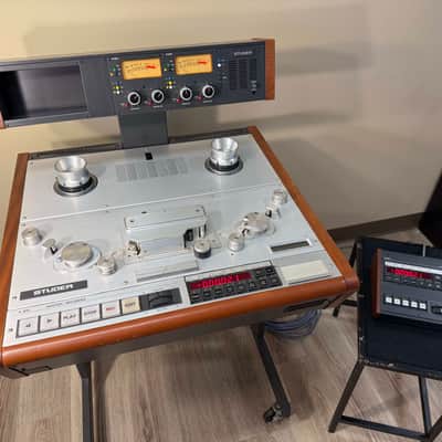 Studer A820 Master Recorder 1/4" 2-Track Tape Machine with Remote, Replacement Side Panels, Original Manual, and Service History– NEEDS NEW CAPACITORS image 1