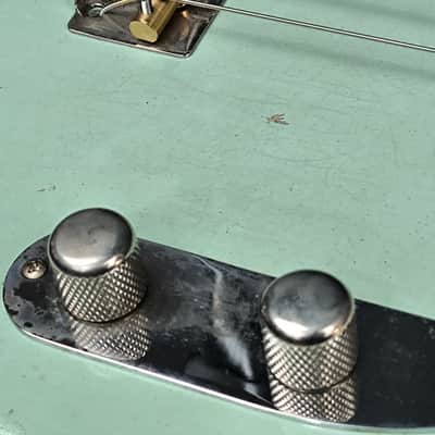 MyDream Partcaster Custom Built - Aged Sonic Blue T-Bass Matching Headstock image 7