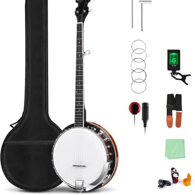 Epiphone MB-200 5 String Banjo Red Mahogany Brown w/ Eagle | Reverb