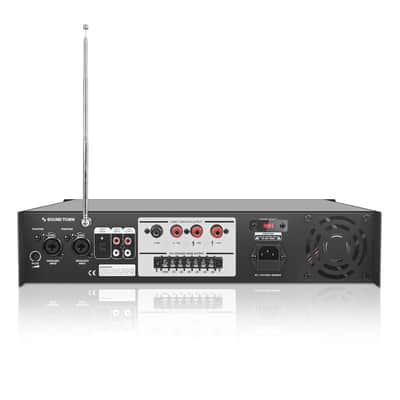 STCA600-6Z | 600W 6-Zone 70V/100V Commercial Power Amplifier with Bluetooth, Optical, Phantom Power, for Restaurants, Lounges, Bars, Pubs, Schools image 4
