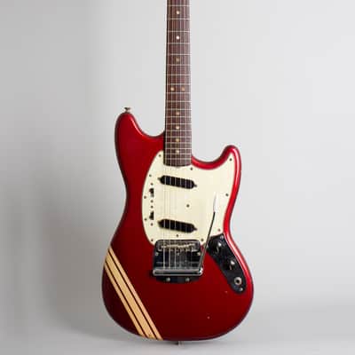 Fender  Competition Mustang Solid Body Electric Guitar (1971), ser. #306296, original grey hard shell case. image 1