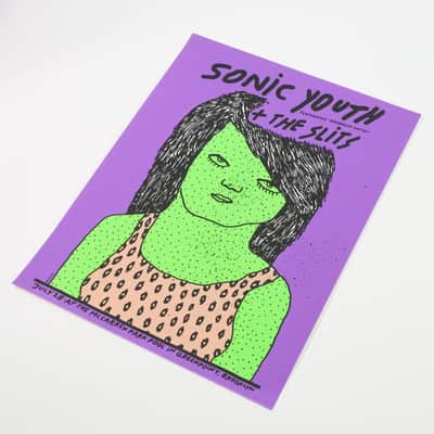 Sonic Youth and The Slits July 28 Poster - 18"x24" Owned by Sonic Youth image 2