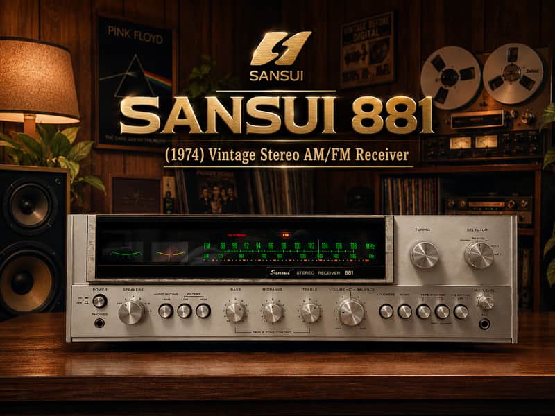 Sansui 881 🔥RARE🔥 Stereo Receiver 1971 - 1976 - Silver image 1