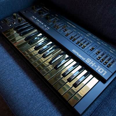 Roland SH-101  black & gold custom by ghostinmpc image 9