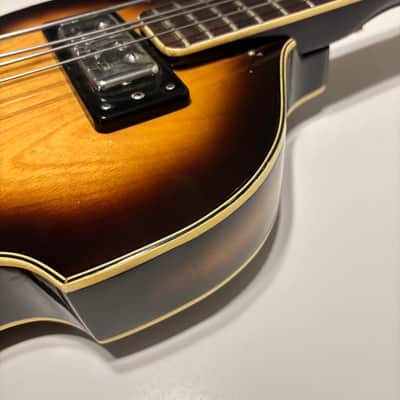 Geeco Apollo Hofner Copy Beatle Bass  500/1 1970's - Sunburst image 3