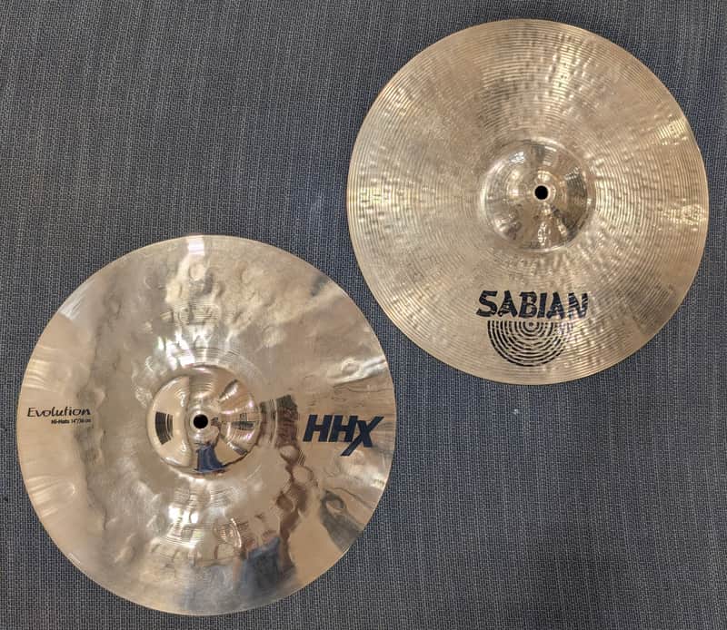 Sabian 14" HHX Evolution Hi-Hat Cymbals (Pair) 2002 - Present - Brilliant image 1