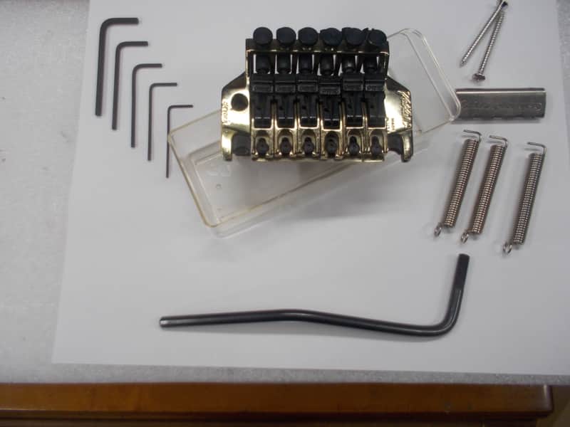 80's Kahler USA Spyder 2720 Spyder Floyd Rose Fulcrum RH tremolo bridge Rare Gold and Black image 1