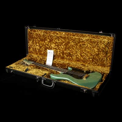 Used Charvel Custom Shop Nitro San Dimas Electric Guitar Seafoam Sparkle with Platinum Overspray image 5
