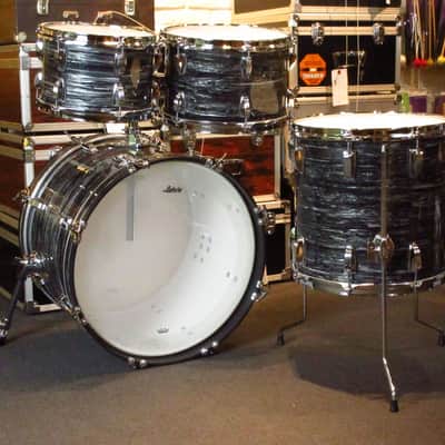 Ludwig Legacy Mahogany & Maple 4-pc Drum Set 20", 10", 12", 14" Vintage Black Oyster image 8