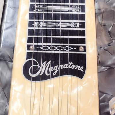 Magnatone Lap steel Early 50s - Gray/yellow pearloid image 4