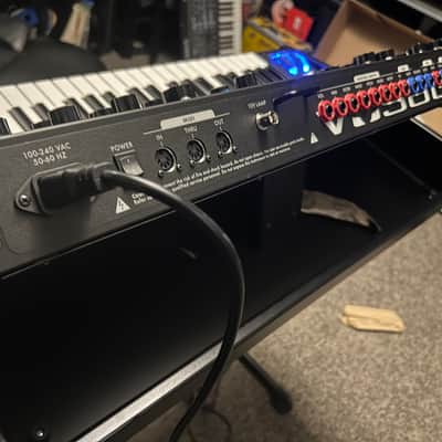 MiniMoog Voyager Signed by Bob Moog Electric Blue Edition w/ expander and pedal image 9