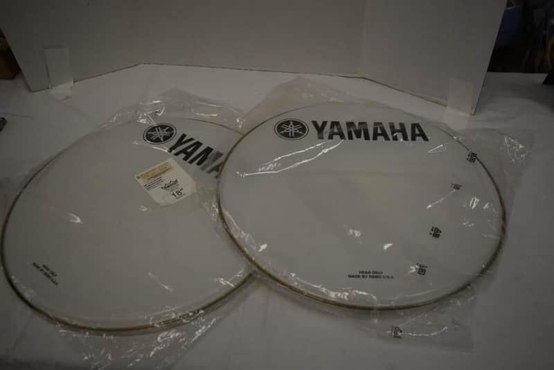 Set of 2 Remo Ambassador 18" Smooth White Drum Head Yamaha Branded (New Open Box) image 1
