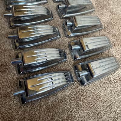 Ludwig Lot of 10 Vintage Large Classic Bass Drum or Tom Lugs - Lot #3 70s - Chrome image 3