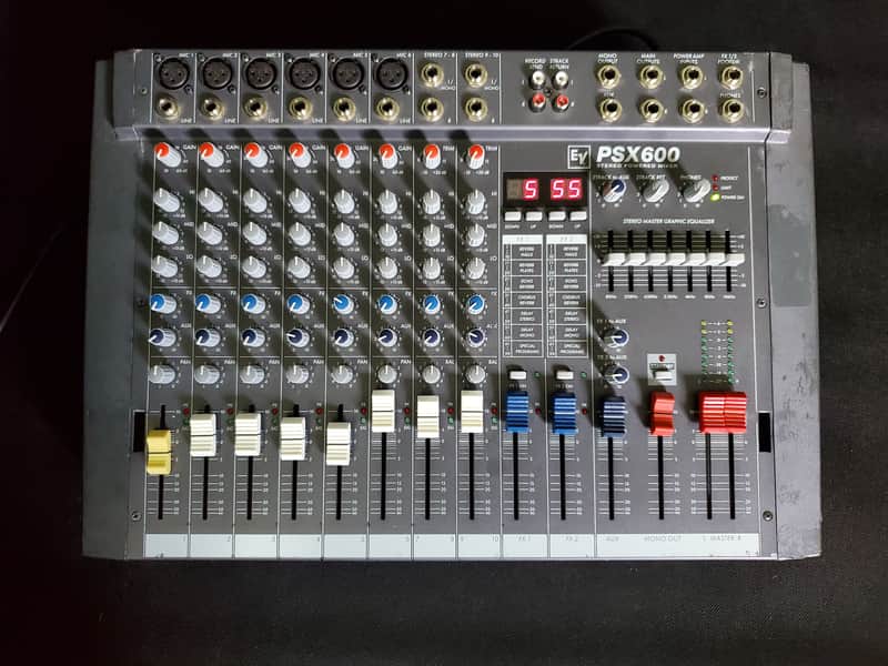 Electro-Voice PSX-600 8 channel powered mixer grey image 1