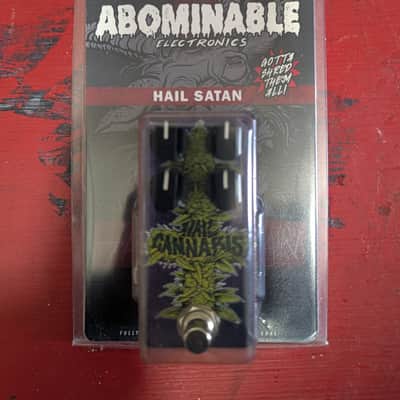 Abominable Electronics 2020 Hail Cannabis variant of Hail Satan mini pedal - purple sparkle image 1