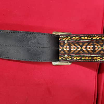 Vintage Ace/Bobby Lee style woven banjo strap - Brown/Multicolor image 7