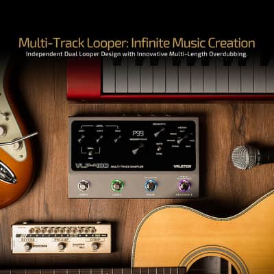 VALETON Guitar Loop Station Looper Pedal with 100-Stereo Drum Machine, 7 Customizable Effects, Assignable Knobs & Footswitches, USB Connectivity for Windows/Mac VLP-400(USA Storage) image 2