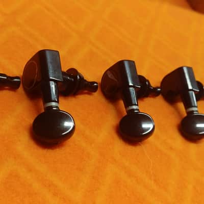Guitar Tuning Head Set ( 6 -in-line ) - Black - 2010's - As used on Ibanez guitars image 1