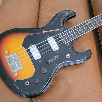 Vintage Horugel Short Scale Bass Guitar MIJ Japan Sunburst 1960s-1970s image 7