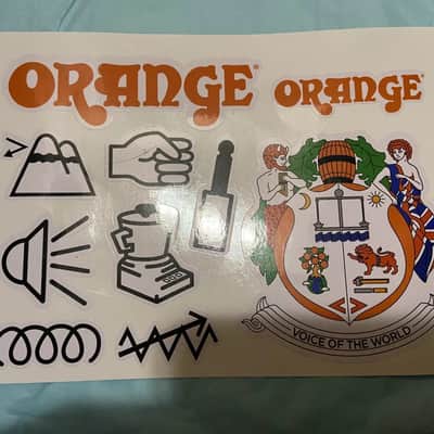 Orange Amplifiers Crest Sticker Sheet image 2