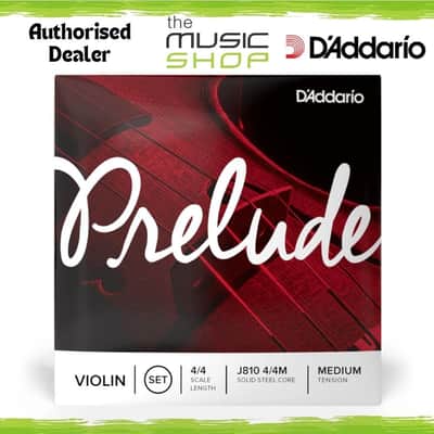 D'Addario Prelude Violin String Set - 4/4 Scale, Medium Tension - J810 4/4M image 1