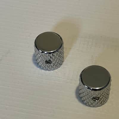 2010's Era MIM Charvel San Dimas Pro Mod Guitar Chrome Heavy Knurl Volume Knob Set x2 image 1