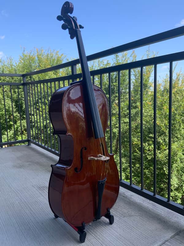 Cremona SC-200 4/4 Cello 2009 w/ Geared Pegs, Belgian Bridge & Case image 1
