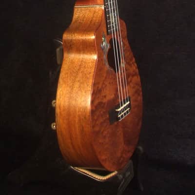 Handmade Tenor Ukulele, Solid Curly Mahogany, Spalted Rosewood, Bird & Floral inlay, Soft-bag, Bruce Wei UN17-2019 image 5