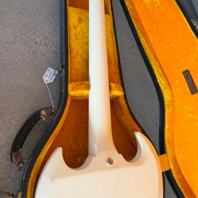 1962 Gibson Les Paul (SG) Custom with Sideways Vibrola White NEAR MINT vintage image 11