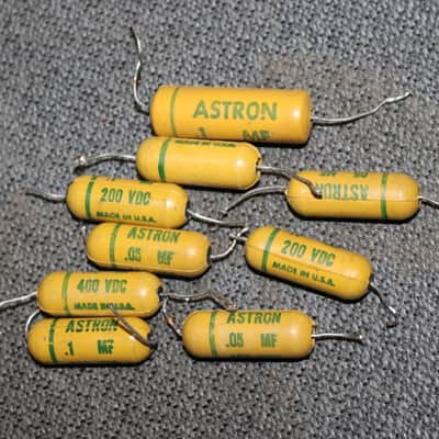 Vintage Original 1950s Tweed Fender Astron Capacitors - Lot of 9 - No Tariffs