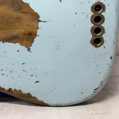 Fender USA Custom Shop '55 1955 Precision Bass Relic 4-string P-Bass with COA + Case 2020 - Sonic Blue / Roasted Maple neck image 14
