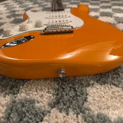 Upside Down Fender Stratocaster Capri Orange Rosewood Neck image 7