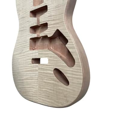 SSH Veneer Tiger Maple Top Guitar Strat Style Mahogany Body image 3