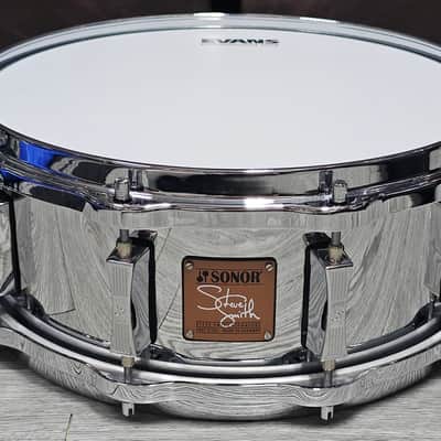 Sonor SSD 1455 STS 14"x 5.5" Steve Smith Signature 14x5.5" Cast Steel Snare With Hella Die Cast Hoops image 1