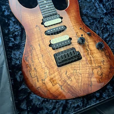 Suhr Modern Spalt Maple Brown Burst: Black Limba Body image 5