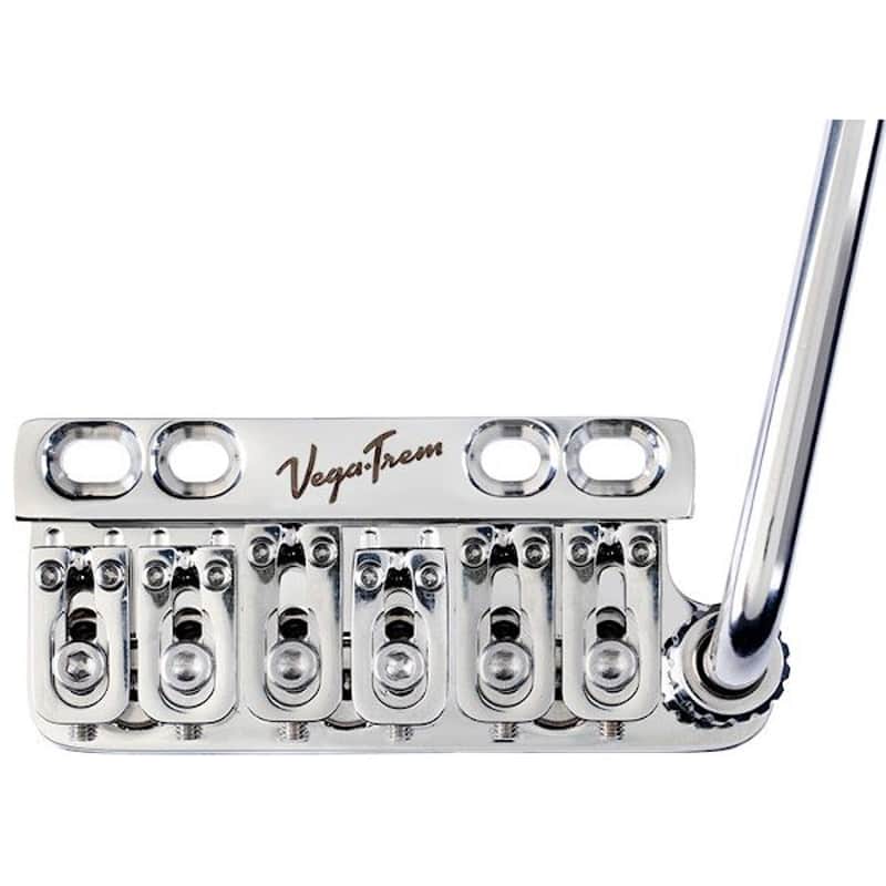 Vega Trem Ponte Tremolo Per Chitarra Elettrica 6 Viti Cromato Vt1 C Std image 1