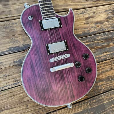 Harley Benton AguFish LTD Signature 2020 Purple Electric Guitar Hunter Engel roasted maple neck image 2