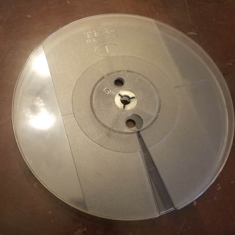 TEAC 7" RE-702 Tape Reel R2R Empty Japan Vintage Plastic 1/4" 1970s - smoked plastic image 1