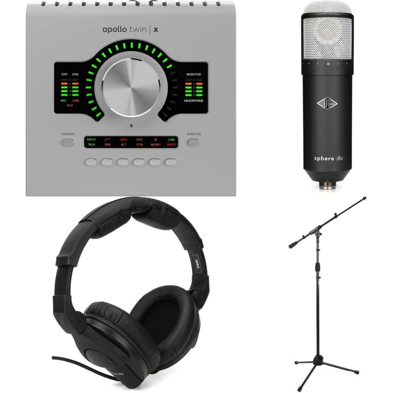 Universal Audio Apollo Twin X DUO G2 Essentials+ 10x6 Thunderbolt Audio Interface and Sphere DLX Modeling Microphone Bun image 1