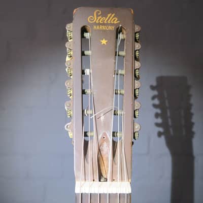 Stella Harmony H912 12 String 1966 Sunburst Kurt Cobain Nirvana Acoustic Guitar + Original Case image 13