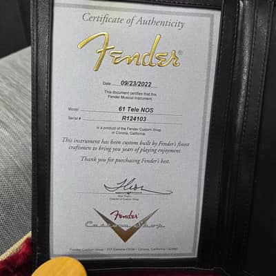 Fender Custom Shop '61 Telecaster NOS MBD 2022 image 14
