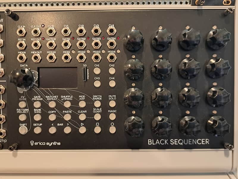 Erica Synths Black Sequencer Eurorack Module 2014 - 2020 - Black image 1