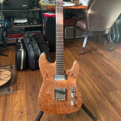 Tele-Style Custom Tele-Style 2022 Reddish-brown Burl/Natural image 1
